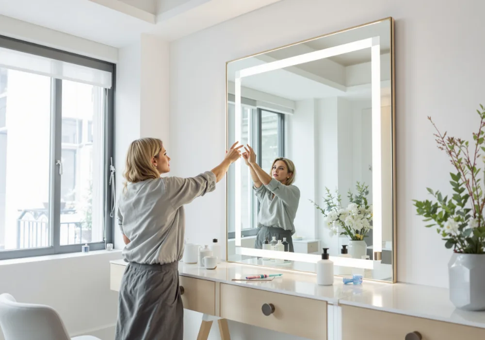 Pose de miroir sur mesure par VITRO'NANTES