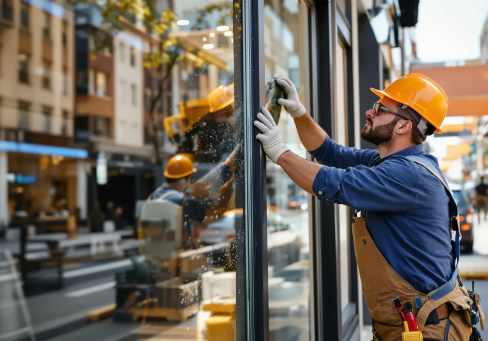 Remplacement de vitrine de magasin par VITRO'NANTES