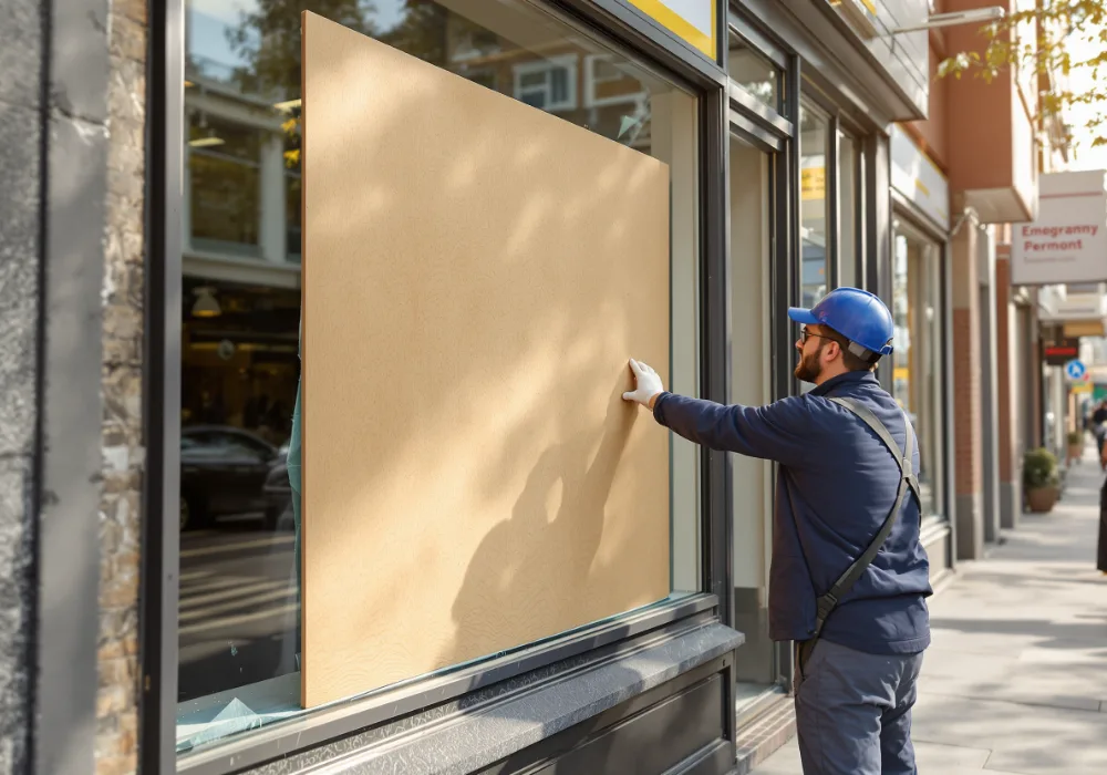 Mise en sécurité d'une vitrine de magasin par VITRO'NANTES